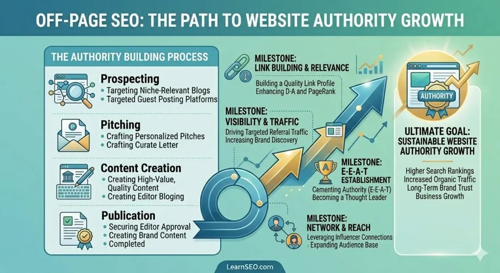 website authority growth using off-page SEO